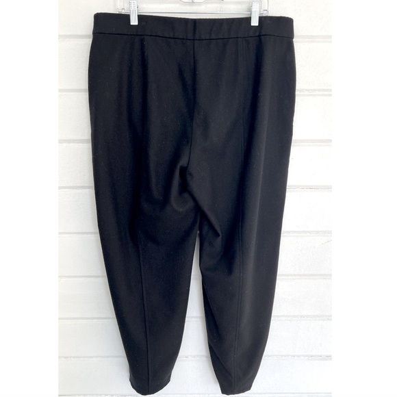 EILEEN FISHER 100% Soft Wool Lantern Pants with Side Zip in Black - L - Picture 3 of 10